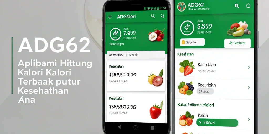Tampilan antarmuka ADG62 dengan fitur Hitung Kalori yang mudah digunakan.