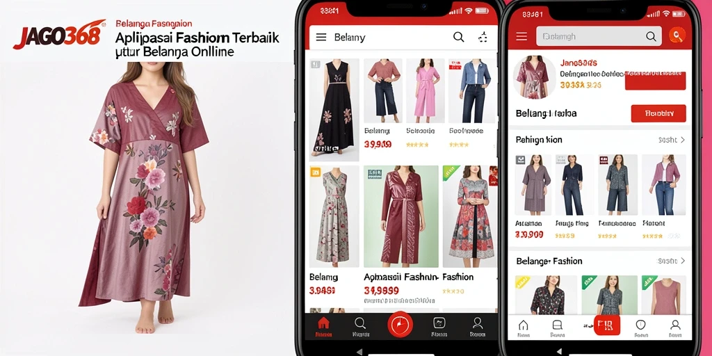 Tampilan antarmuka pengguna JAGO368 untuk belanja fashion online.