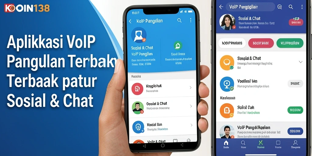 Antarmuka KOIN138 yang intuitif untuk panggilan VoIP.