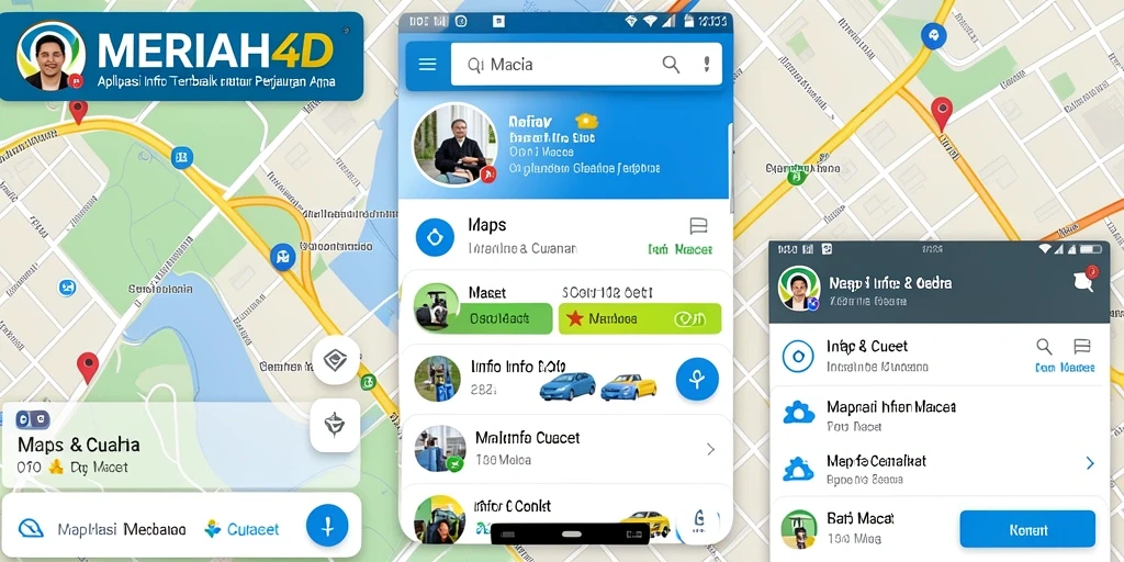 Tampilan antarmuka aplikasi Info Macet MERIAH4D saat menunjukkan kondisi lalu lintas.