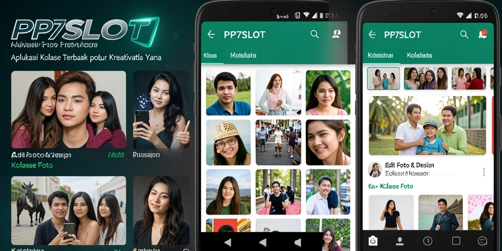 Screenshot antarmuka aplikasi Kolase Foto PP7SLOT yang menarik.