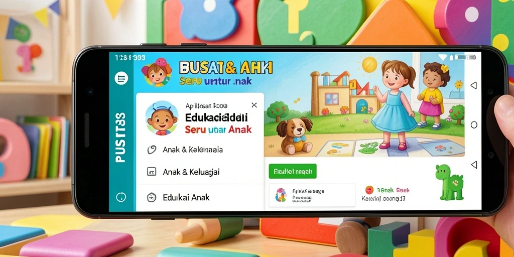 Antarmuka PUSAT303 yang ramah anak dan edukatif.