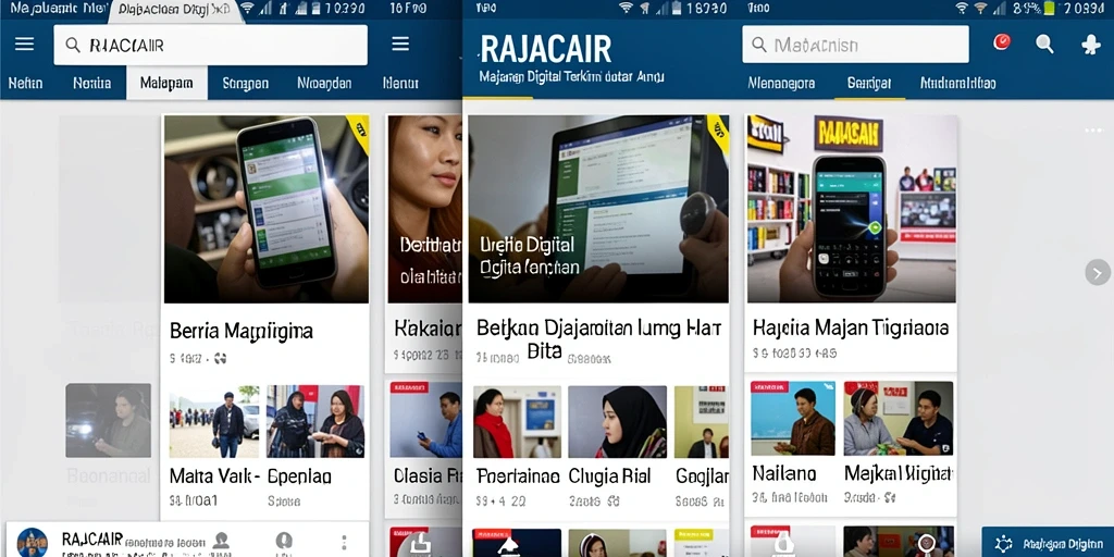 Tampilan antarmuka RAJACAIR yang mudah digunakan dan menarik.