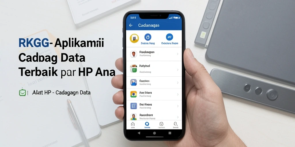 Antarmuka utama RKGG yang menampilkan kemudahan fungsi Cadangan Data.