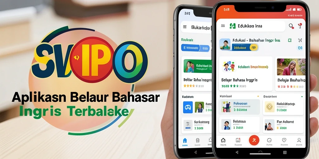 Antarmuka pengguna SVIP10 yang interaktif untuk belajar bahasa Inggris.